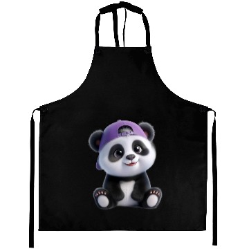Discover Adorable Panda Boy with Cap Aprons