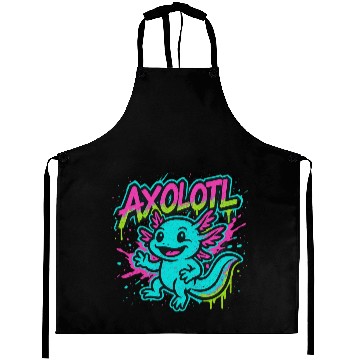 Discover Street Art Style Axolotl Aprons