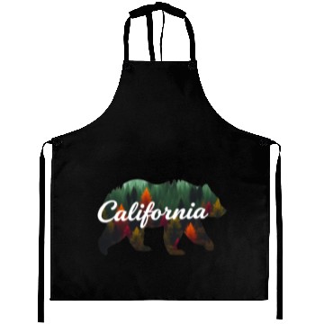 Discover California Bear Forest Scene Aprons