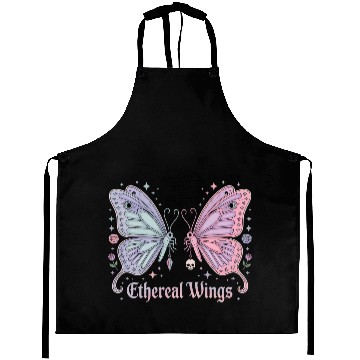 Discover Pastel Goth Two Butterflies Aesthetic Gothic Desig Aprons