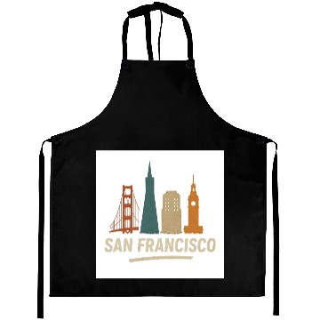 Discover San Francisco Skyline Street Glow Aprons