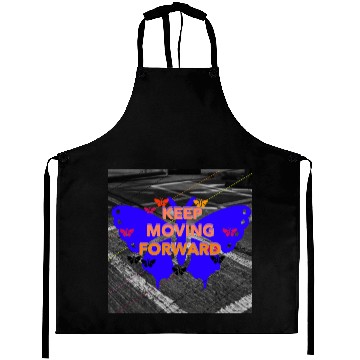 Discover Keep Moving Forward Butterfly Motivation Design Aprons