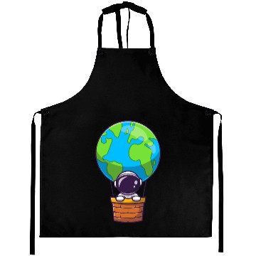 Discover Earth Balloon Illustration Aprons