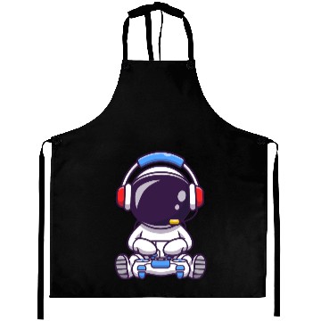 Discover Galactic Gamers Alien Cartoon Design Aprons