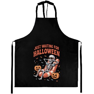 Discover Relaxing Skeleton Halloween Mood Aprons
