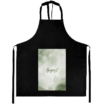 Discover August Watercolor Pastel Typography Aprons