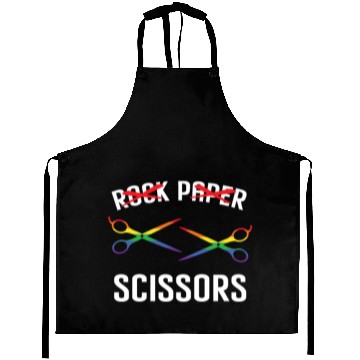 Discover Funny Rock Paper Scissors LGBTQ Pride Aprons