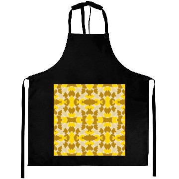 Discover Abstract Gold and Brown Pattern Aprons