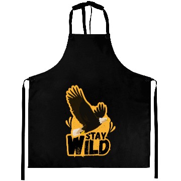 Discover Eagle with Stay Wild Message Aprons