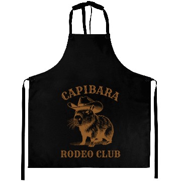 Discover Capybara Rodeo Club Design Aprons