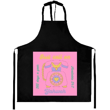 Discover Pastel Rotary Phone Celebration Design Aprons