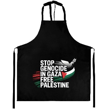 Discover Free Palestine Now – End Genocide in Gaza Aprons