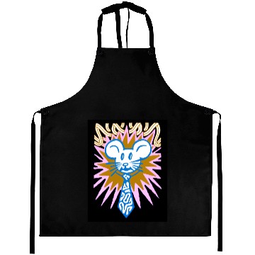 Discover Neon Mouse Head with Radiant Burst Aprons