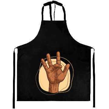 Discover Middle Finger Hand Sign Gesture Illustration Aprons