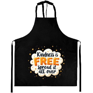 Discover Kindness is Free Inspirational Quote Design Aprons