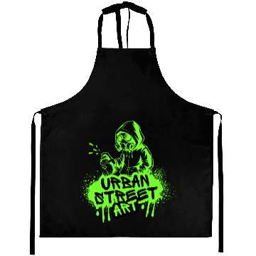 Discover Urban Street Art Graffiti Aprons – Neon Green
