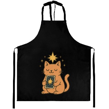 Discover Celestial Cat Tarot Design Aprons
