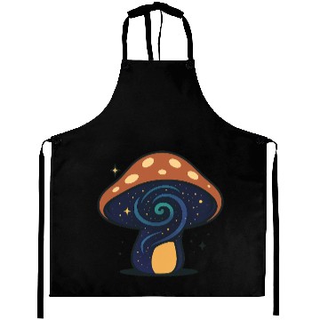 Discover Cosmic Mushroom Nightscape Aprons
