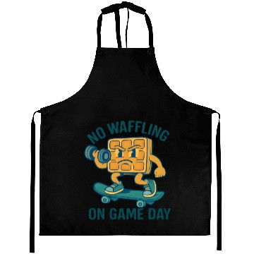 Discover Waffle Character Skateboard Design Aprons