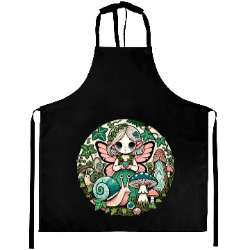 Discover Enchanted Forest Fairy Illustration Aprons