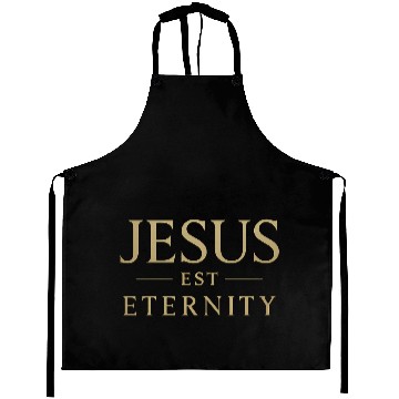 Discover Eternal Jesus Design with Classic Typography Aprons