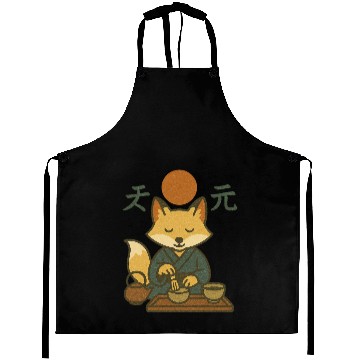 Discover Anime Fox Meditation Scene Aprons
