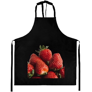 Discover Vivid Strawberry Cluster Print Aprons