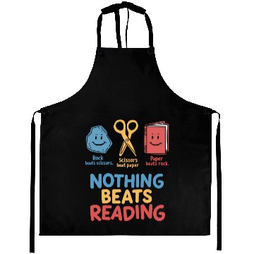 Discover Nothing Beats Reading Funnny Rock Paper Scissors  Aprons