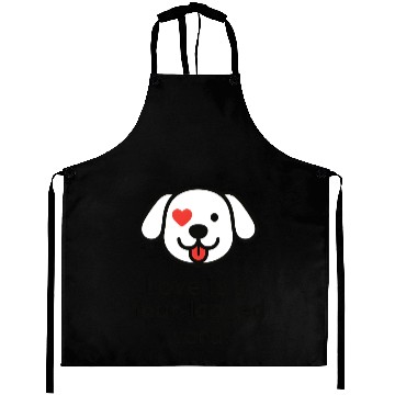 Discover Whimsical Dog Heart Love Design Aprons