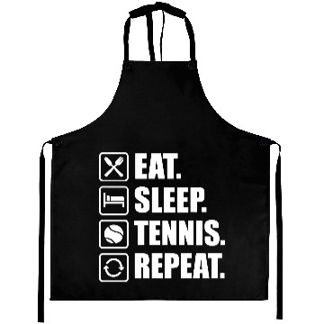 Discover Eat Sleep Tennis Repeat Loop Motivation Aprons