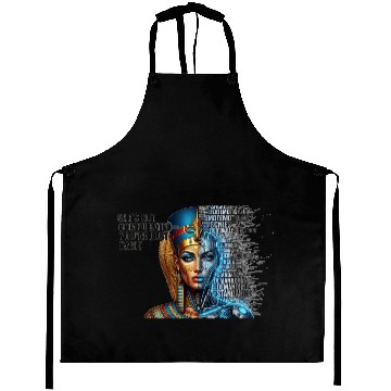 Discover Futuristic Cyborg Egyptian Queen Aprons