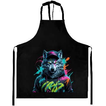 Discover Neon Wolf Streetwear Aprons