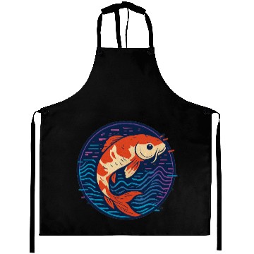 Discover Vivid Fish Abstract Illustration Aprons