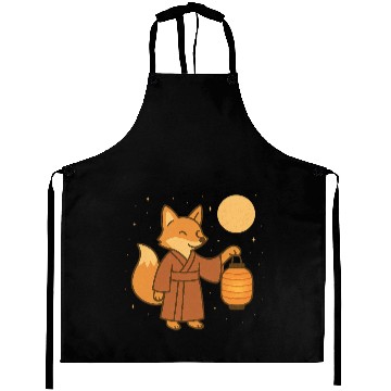 Discover Cute Fox in Traditional Kimono with Lantern Aprons