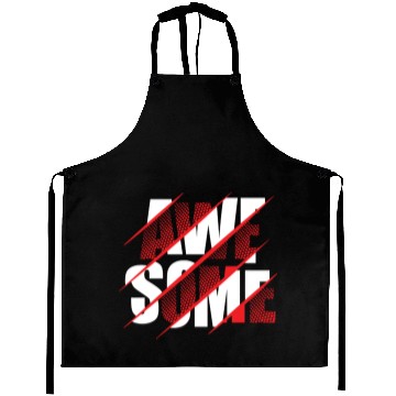 Discover Dynamic Red Slash Graphic Wear Aprons