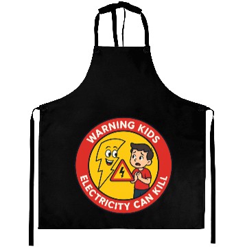 Discover Warning Kids Electricity Safety Badge Aprons