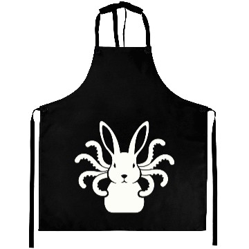 Discover Octopus Bunny │Surreal White Cryptid Animal Mashup Aprons