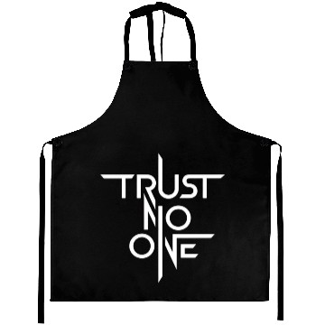Discover Trust No One Neon Graphic Design Aprons
