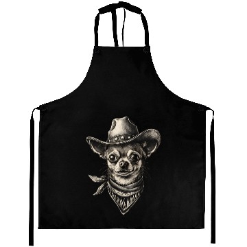 Discover Western Chihuahua Cowboy Design Aprons