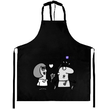 Discover Proposal Gone Wrong – Funny Cartoon Design Aprons
