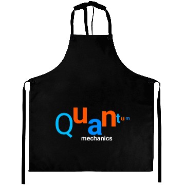Discover Quantum Mechanics science graphic typography  Aprons