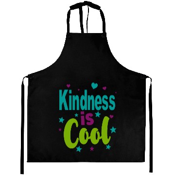 Discover Colorful 'Kindness is Cool' Typography Aprons