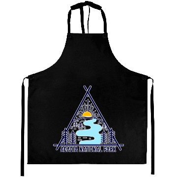 Discover Acadia National Park Camping Scene Aprons