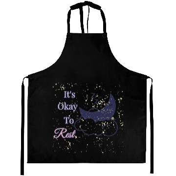 Discover It's okay to rest. Self care moon design Aprons
