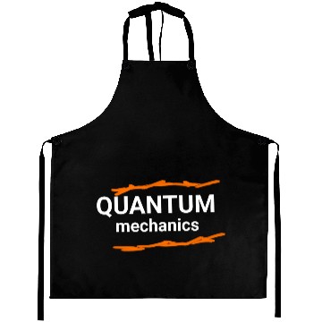 Discover Quantum Mechanics Minimalist Typography  Aprons