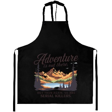 Discover Mountain Adventure with Dark Humour Aprons