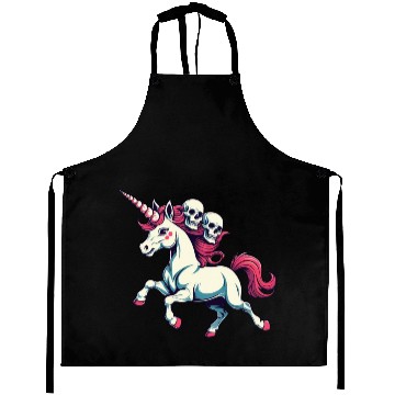Discover Dark Fantasy Unicorn with Skulls Aprons