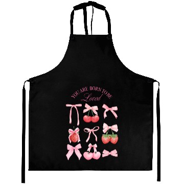 Discover Cherry and Strawberry Bow Motif  Aprons