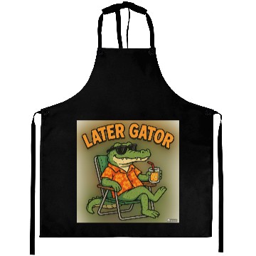 Discover Relaxed Gator Vacation Aprons