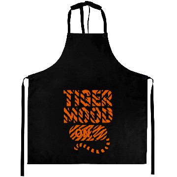 Discover Wild Leopard Print Text Design Aprons